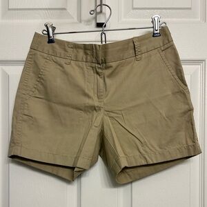 J. Crew Khaki Cotton Bermuda Shorts Size 2